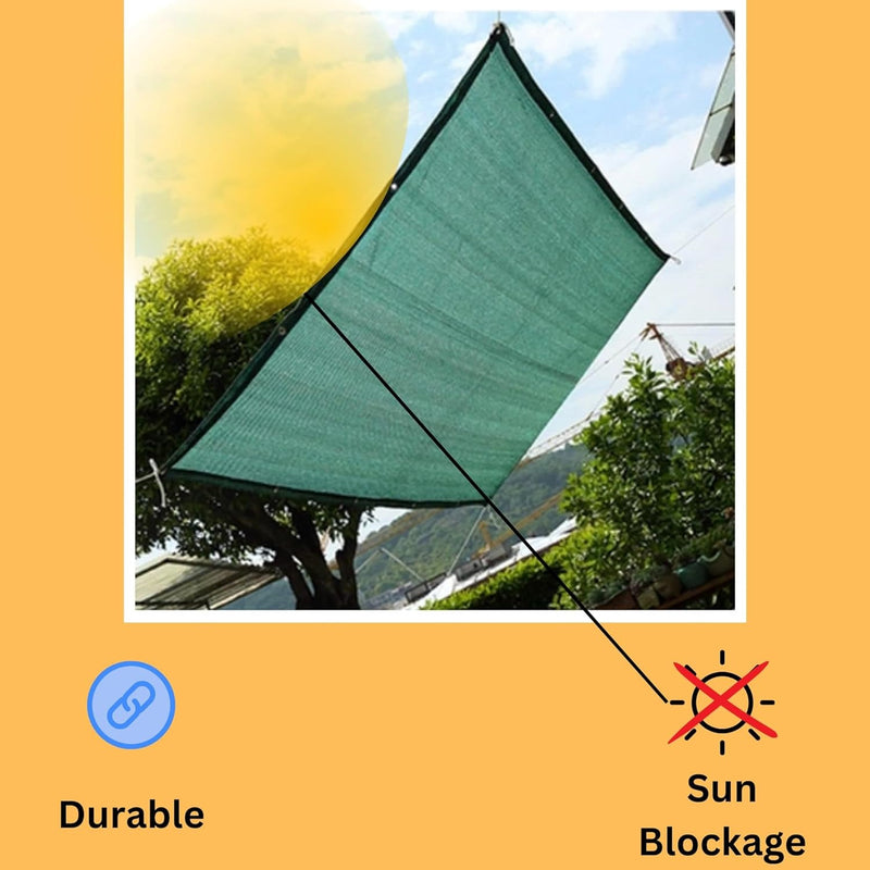 Plantogallery Green Shade Net 75% Sun Blocker Multi-Uses Pack 5x3 Meter