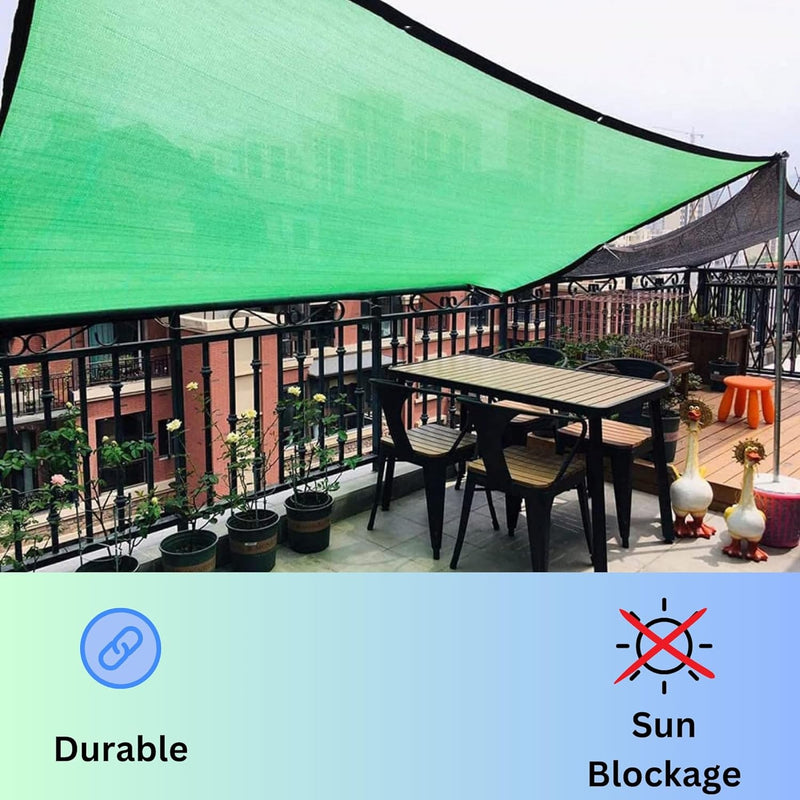 Plantogallery Green Shade Net 50% Sun Blocker - Pack of 3x5