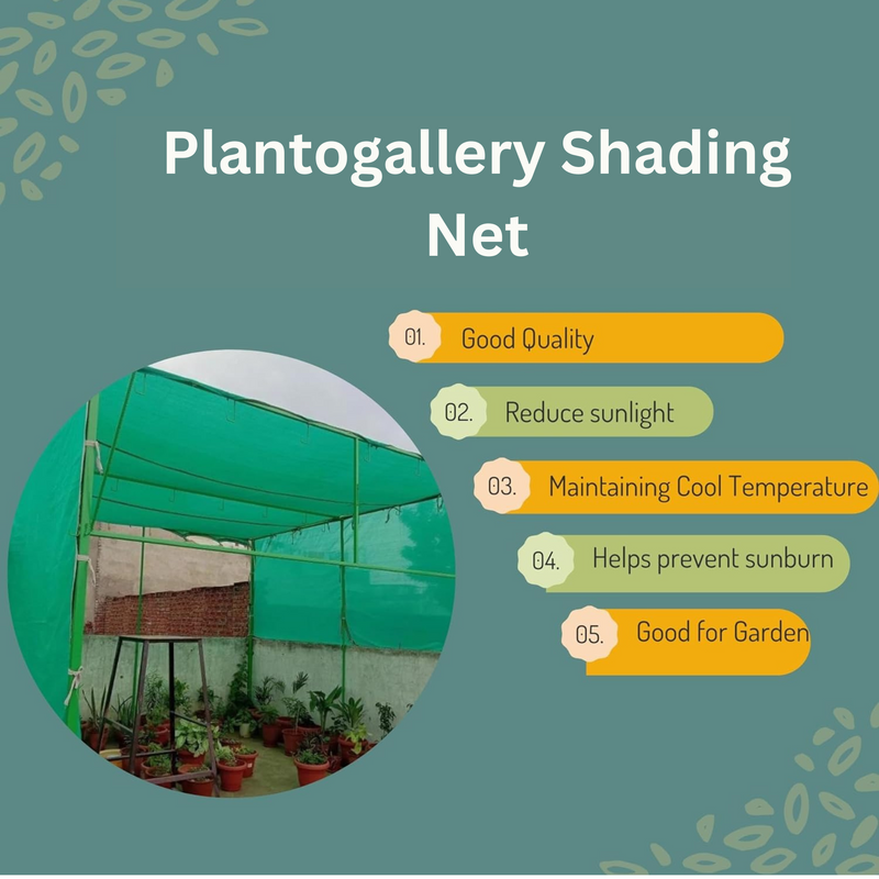 Plantogallery Teflon Coating Shading net 75% for Plants - Pack 10x3