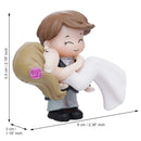 Couple Figurines Bride Kissing Groom — Romantic Set of 2 pcs