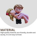 Couple Figurines Bride Kissing Groom — Romantic Set of 2 pcs