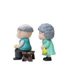 Grandparents Couple Miniature with Bench – Adorable Decorative Figurine for Home & Gifting