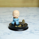 Relaxing Monk with Incense Stick Stand - Set of 1
