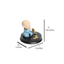 Relaxing Monk with Incense Stick Stand - Set of 1