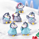 Resin Cute Penguin Miniature — Set of 6 pcs