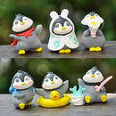 Resin Cute Penguin Miniature — Set of 6 pcs