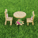 House Cute Table & Chair Miniature Garden Set – 3pcs