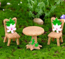 House Cute Table & Chair Miniature Garden Set – 3pcs