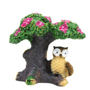 Bird Owl Under Tree Miniature Garden Set – 1pc Decorative Figurine for Fairy Garden & Home Décor