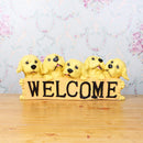 Welcome Dogs Figurine Cheerful Touch to Your Home or Garden Décor - Set of 1pc