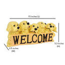 Welcome Dogs Figurine Cheerful Touch to Your Home or Garden Décor - Set of 1pc
