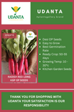 Udanta Radish Red Long Vegetable Seeds For Kitchen Garden Avg 30-40 Seeds Pkts