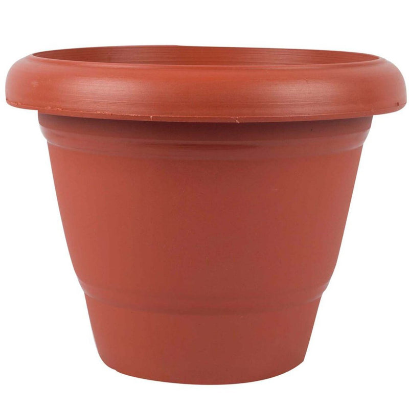 Plastic Round Flower Pot 6 Inch (Pack of 5 Pots Terracotta)  By Plantogallery
