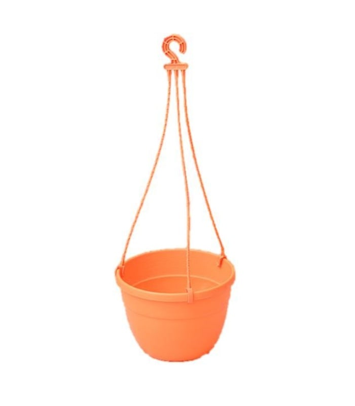 Clorsica Basket Hanging Pot 7 Inch (Pack of 5 Pots Orange)