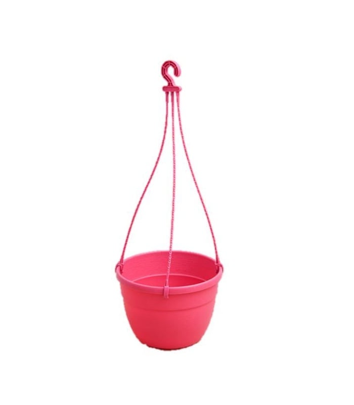 Clorsica Basket Hanging Pot 7 Inch (Pack of 5 Pots Pink)