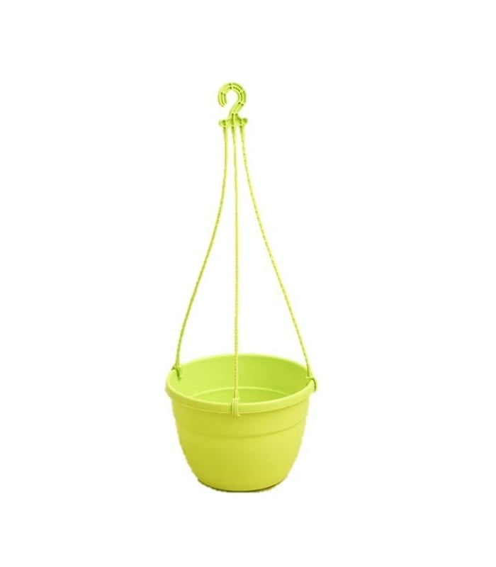 Clorsica Basket Hanging Pot 7 Inch (Pack of 5 Pots Green)