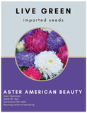 Live Green Imported Seeds - Astro American Beauty Aster Mix Perennial Flower Seeds - Pack of 2gm Seeds