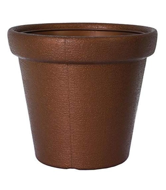 Crown Planter 12 Inch Round Pots (Pack of 5 Pots Brown)