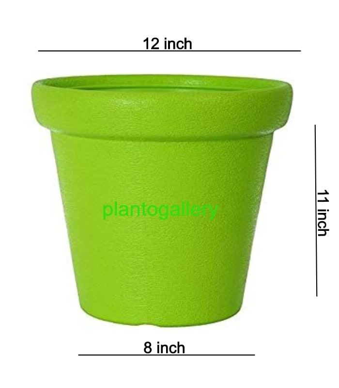 Crown Planter 12 Inch Round Pots (Pack of 5 Pots Green)