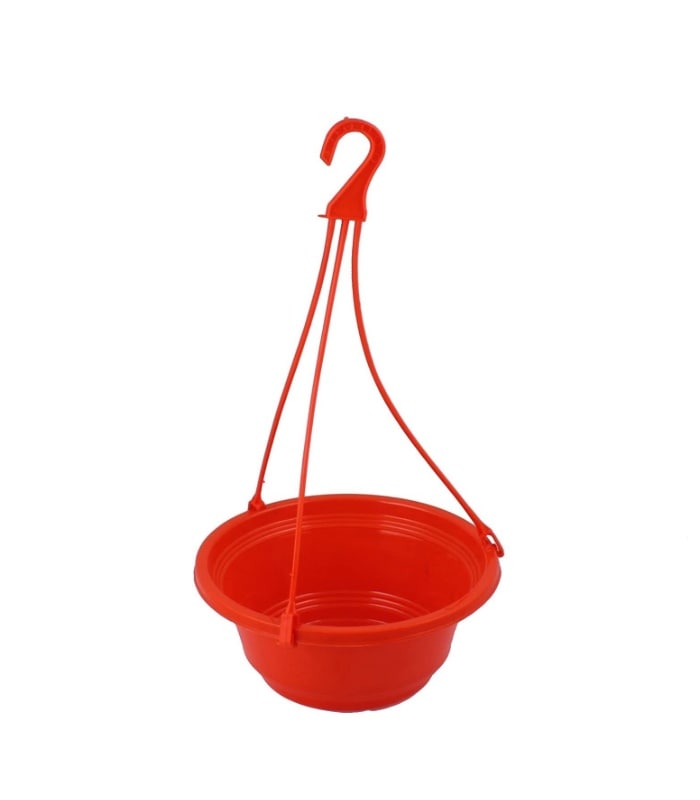 Karishma Basket Hanging Pot 8 Inch With Stick (Pack of 5 Pots Terracotta) By Plantogallery