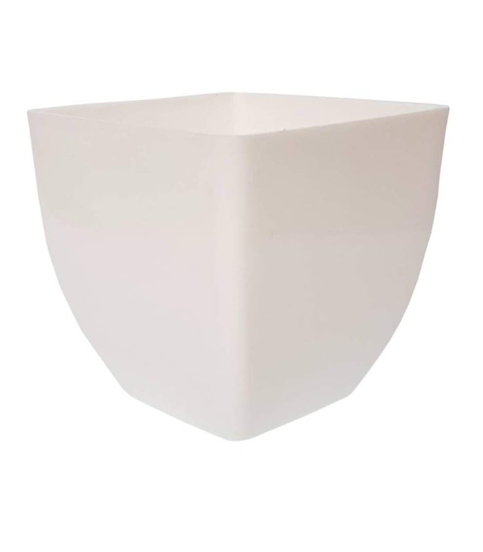 Pearl Pot 5 Inch Square Pots (Pack of 5 Pots White)  By Plantogallery