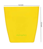 Pearl Pot 3.2 Inch Square Pots (Pack of 10 Pots Yellow)  By Plantogallery