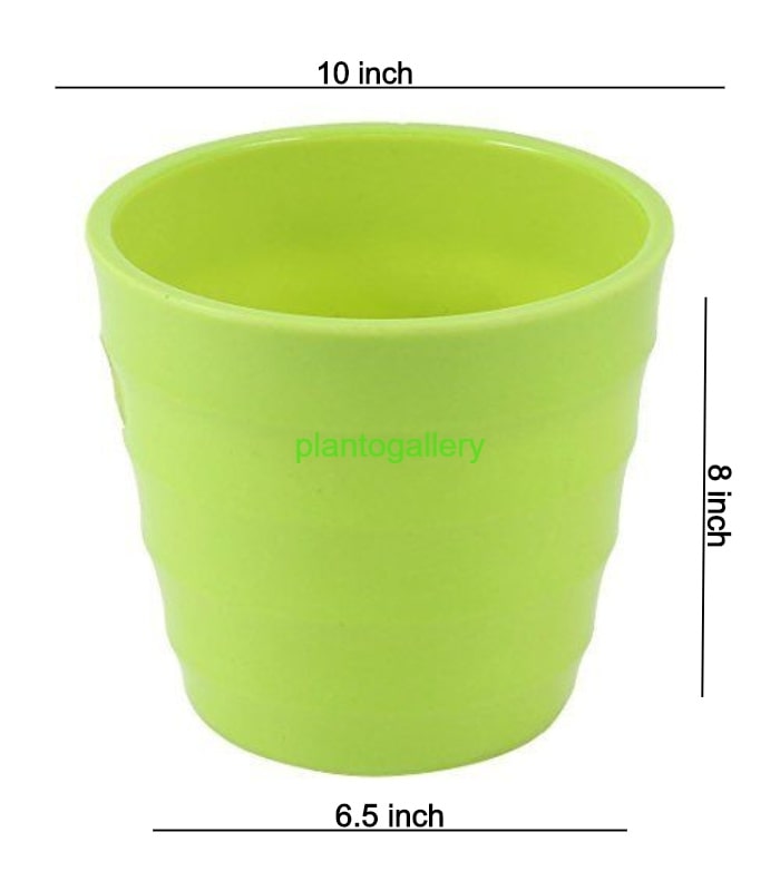Sapphire Planter 10 Inch Round Pot (Pack of 5 Pots Green) By Plantogallery