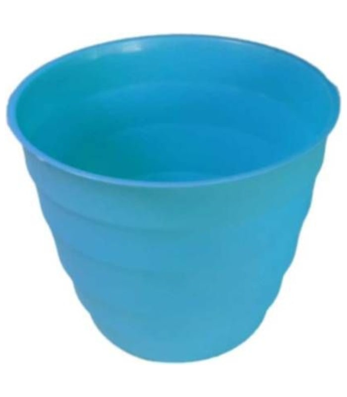 Sapphire Planter 10 Inch Round Pot (Pack of 5 Pots Sky Blue) By Plantogallery