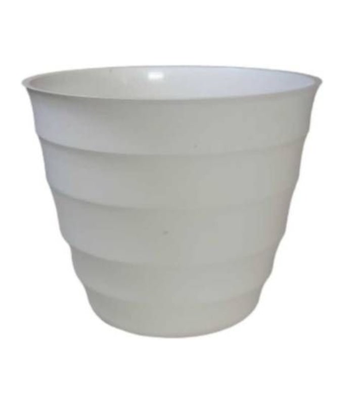 Sapphire Planter 10 Inch Round Pot (Pack of 5 Pots White) By Plantogallery