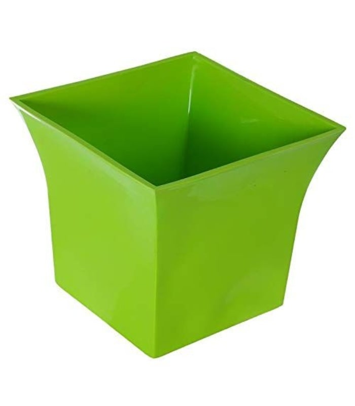 Uber Planter 10 Inch Square Pot (Pack of 5 Pots Green) By Plantogallery